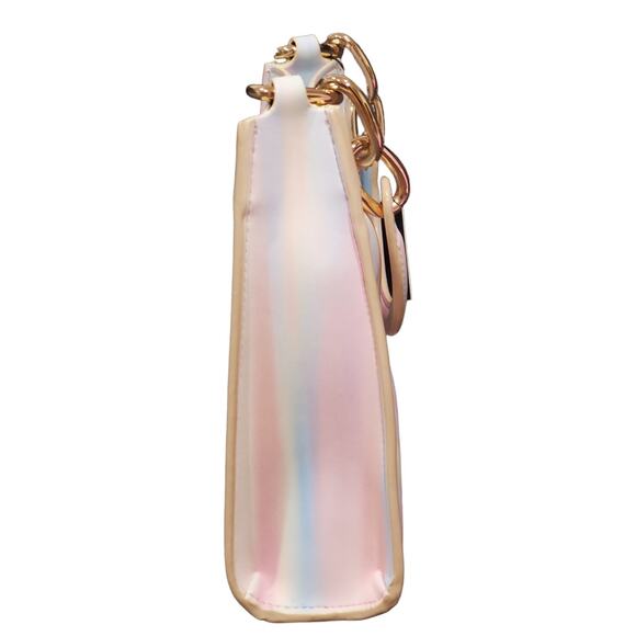 HOUSE OF WANT Sunset Stripe Glow Up Vegan Leather Mini Bucket Tote Bag - Picture 4 of 8